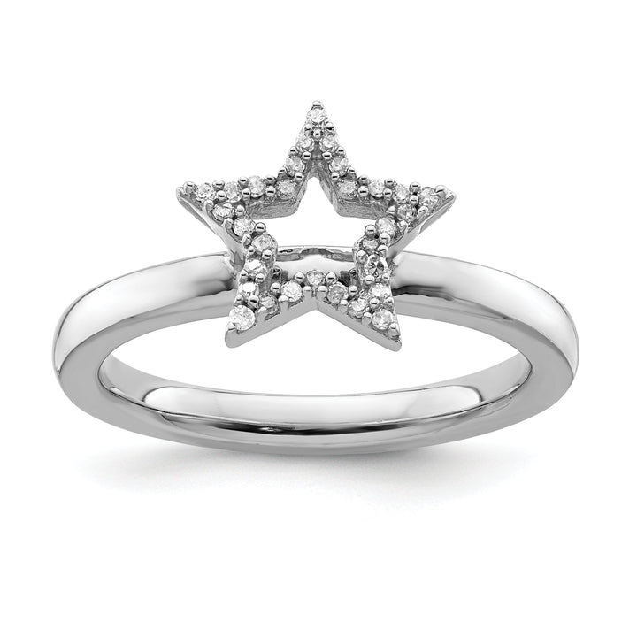 Sterling Silver Stackable Expressions Diamond Ring