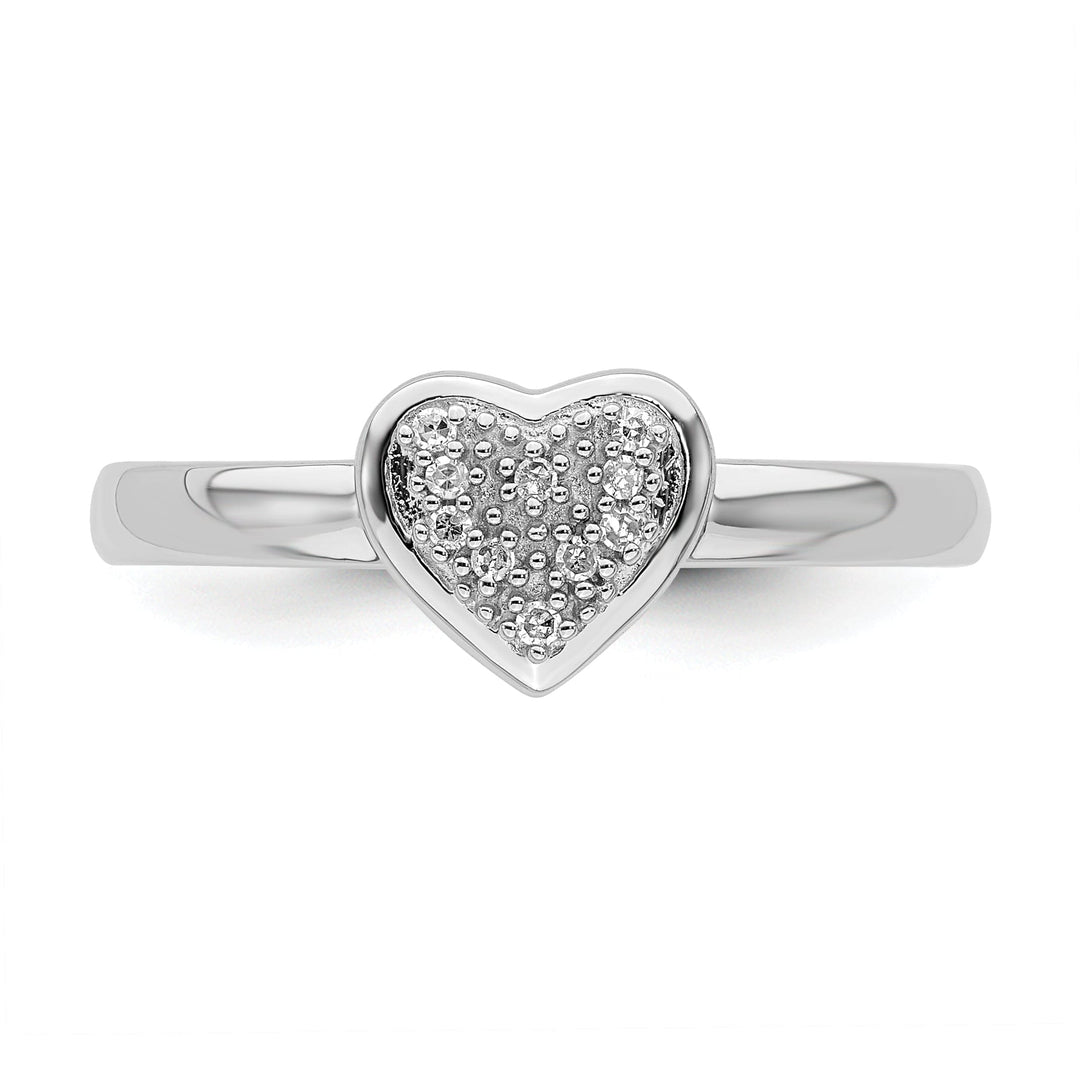 Sterling Silver Stackable Expressions Diamond Ring