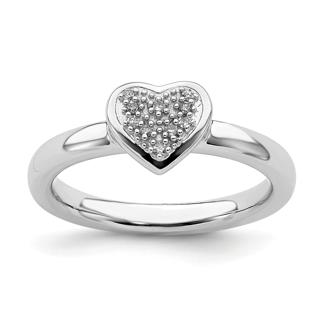 Sterling Silver Stackable Expressions Diamond Ring