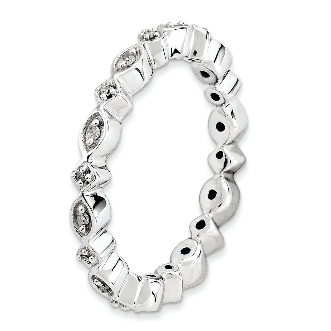 Sterling Silver Stackable Expressions Diamond Ring