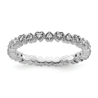 Sterling Silver Stackable Expressions Diamond Ring at $ 158.72 only from Jewelryshopping.com