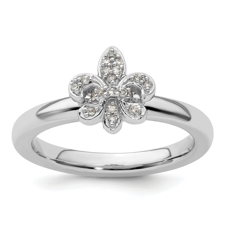 Sterling Silver Stackable Expressions Diamond Ring