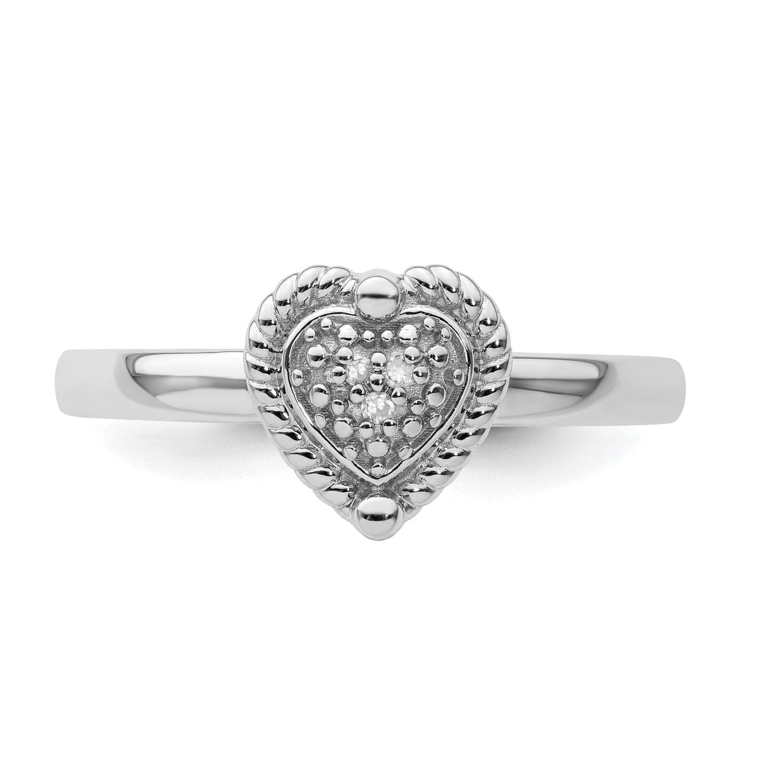 Sterling Silver Stackable Expressions Diamond Ring