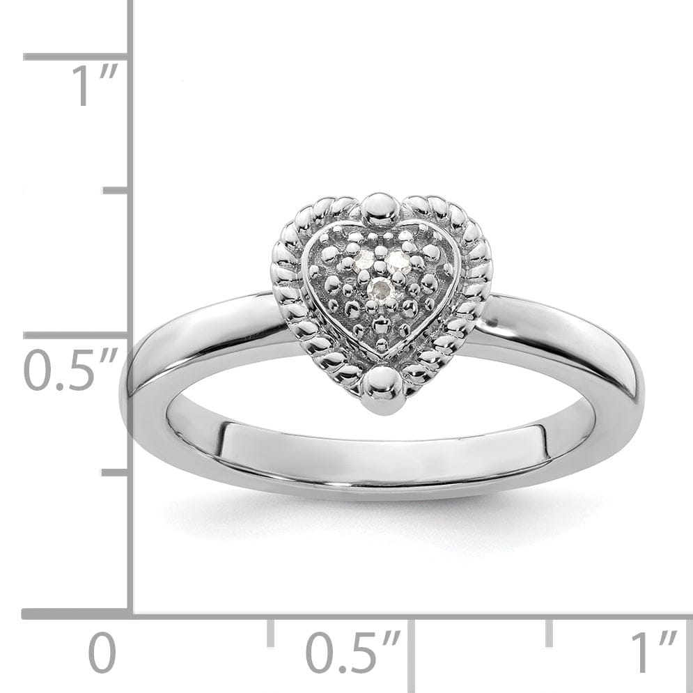 Sterling Silver Stackable Expressions Diamond Ring