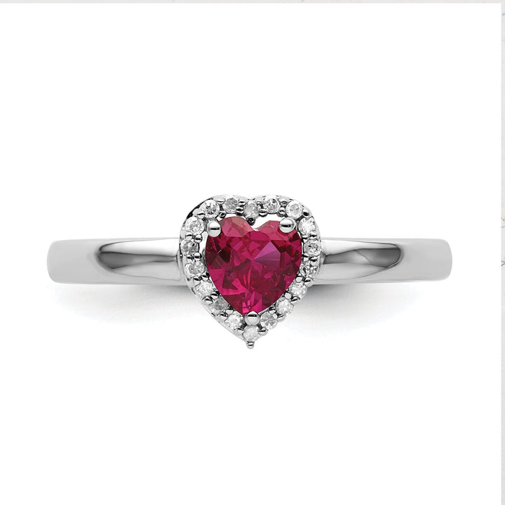 Sterling Silver Stackable Expressions Diamond Ring