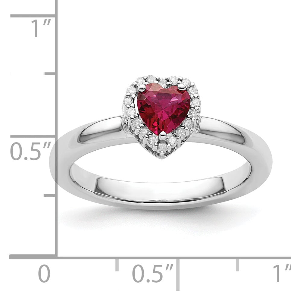 Sterling Silver Stackable Expressions Diamond Ring