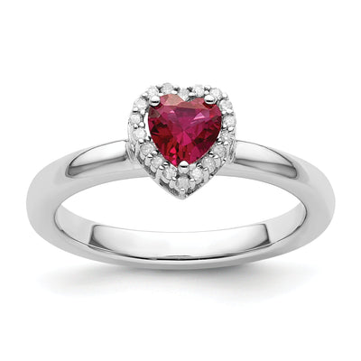 Sterling Silver Stackable Expressions Diamond Ring at $ 75.9 only from Jewelryshopping.com
