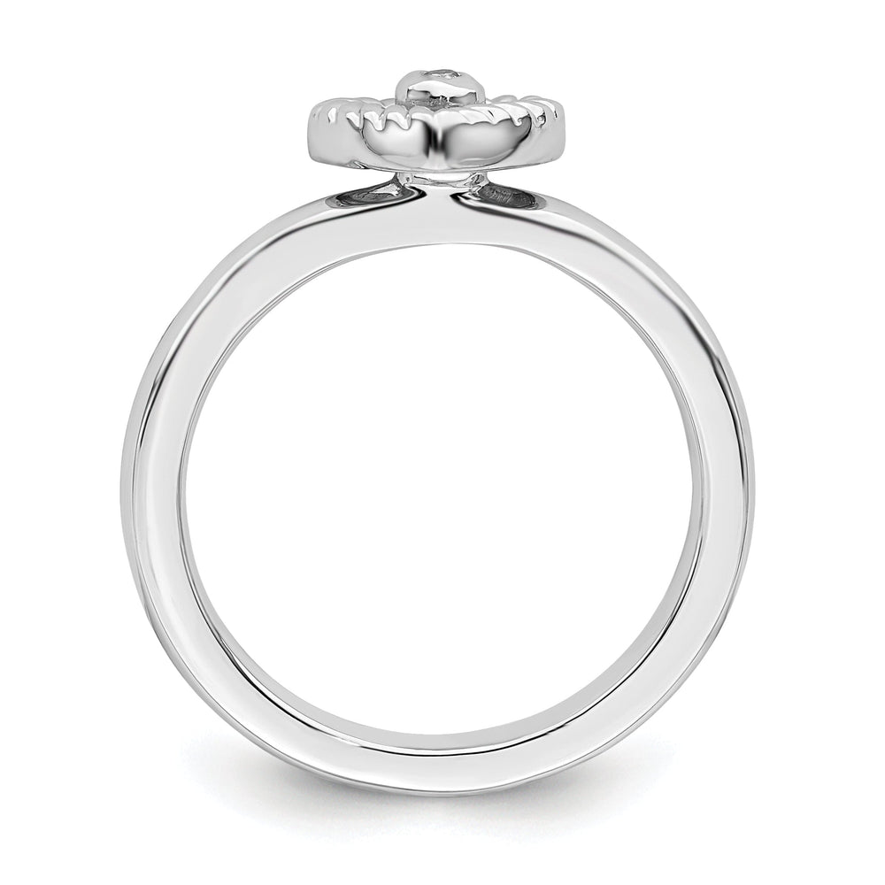 Sterling Silver Stackable Expressions Diamond Ring