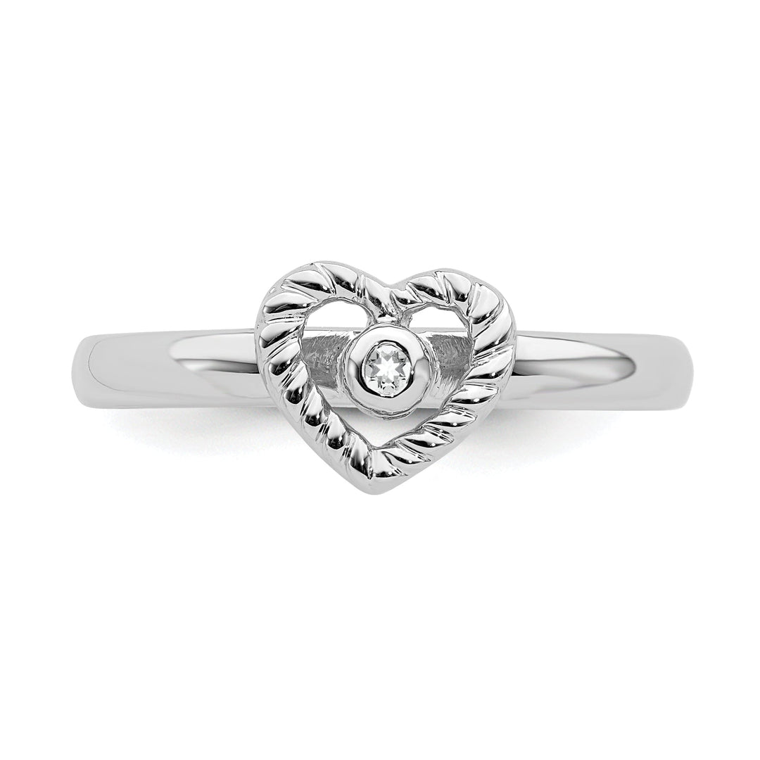 Sterling Silver Stackable Expressions Diamond Ring