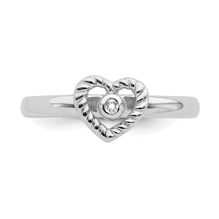 Sterling Silver Stackable Expressions Diamond Ring