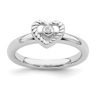 Sterling Silver Stackable Expressions Diamond Ring at $ 39.38 only from Jewelryshopping.com
