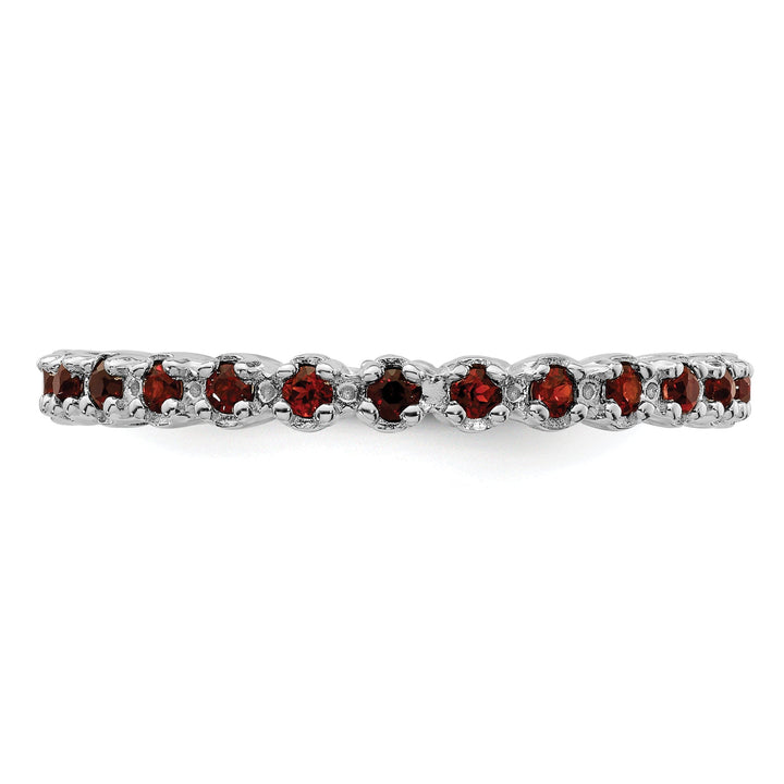 Sterling Silver Stackable Expressions Garnet Ring