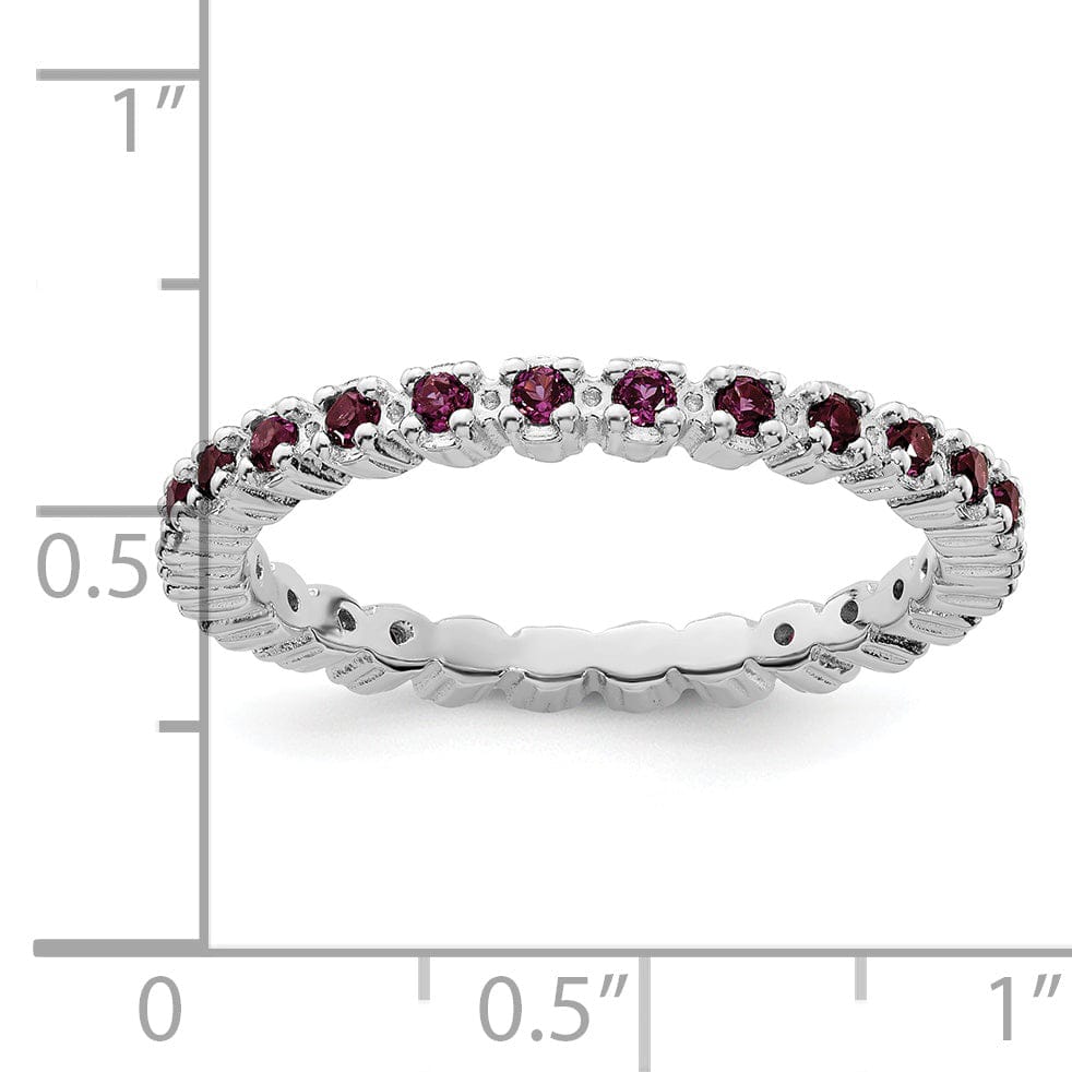 Sterling Silver Rhodolite Garnet Ring