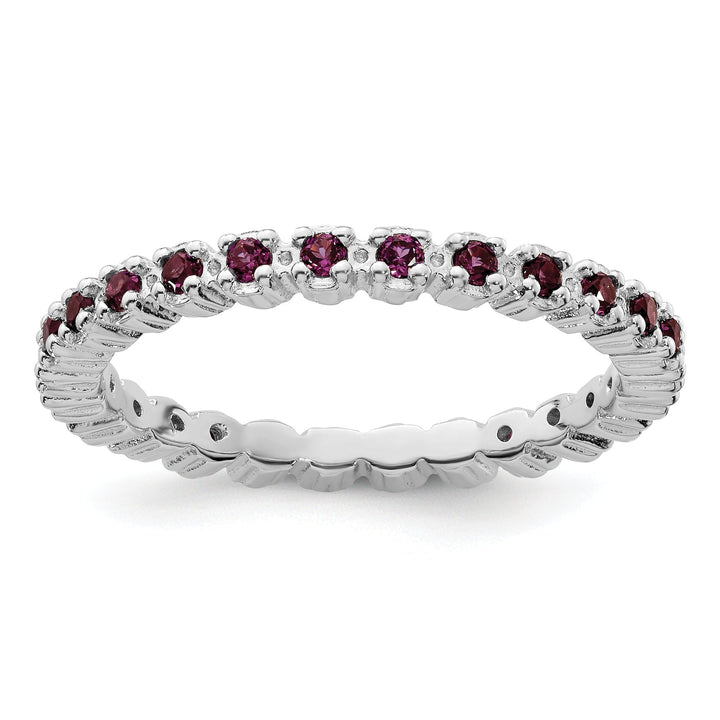 Sterling Silver Rhodolite Garnet Ring
