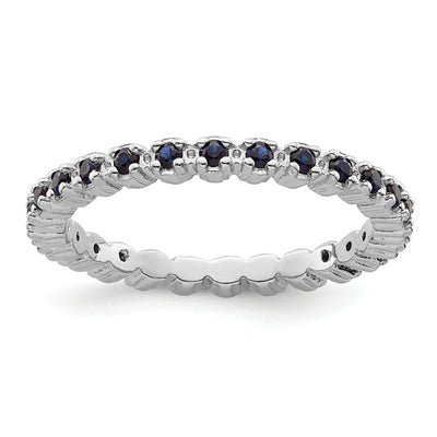 Sterling Silver Created Sapphire Ring at $ 64.32 only from Jewelryshopping.com