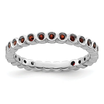 Sterling Silver Stackable Expressions Garnet Ring at $ 68.86 only from Jewelryshopping.com