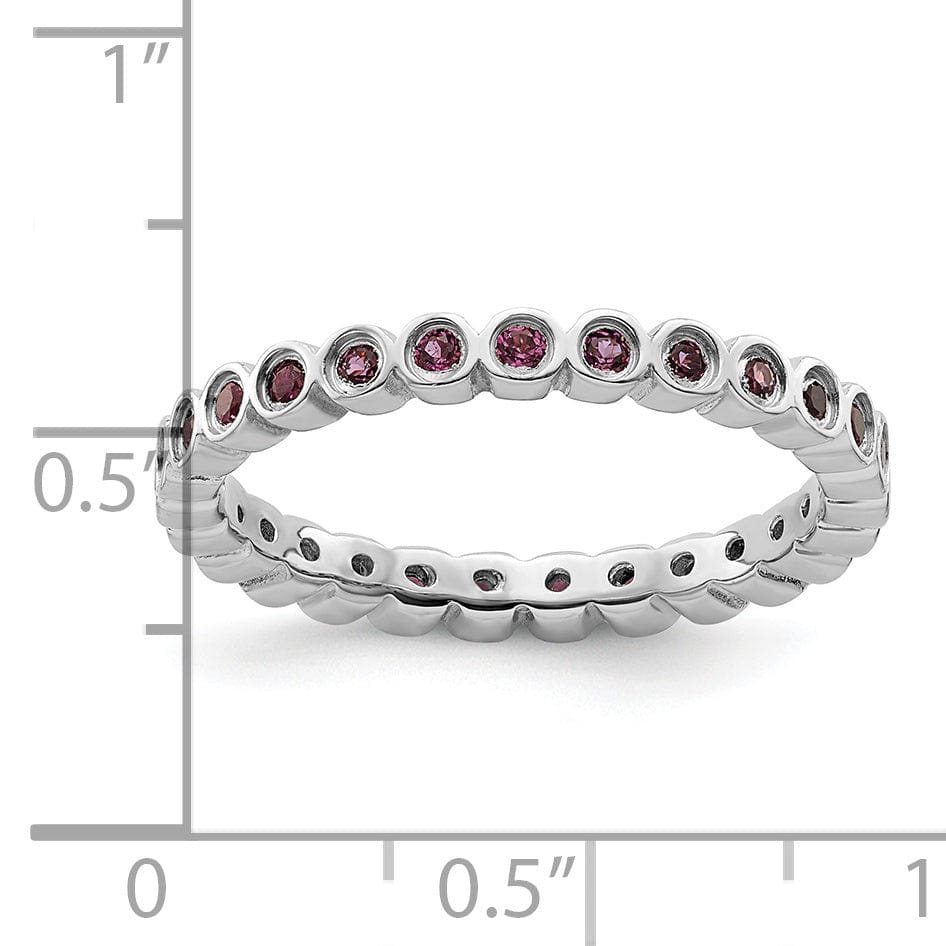 Sterling Silver Rhodolite Garnet Ring