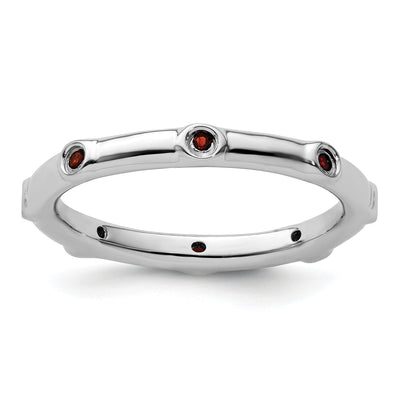 Sterling Silver Stackable Expressions Garnet Ring at $ 38.62 only from Jewelryshopping.com