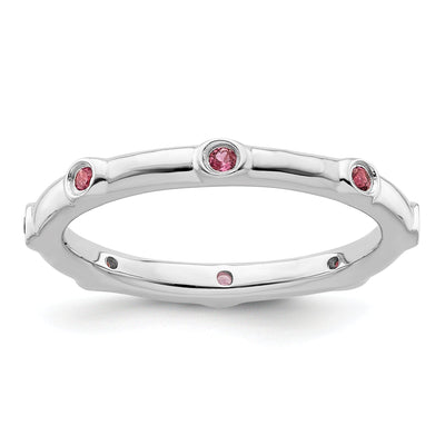 Sterling Silver Pink Tourmaline Ring