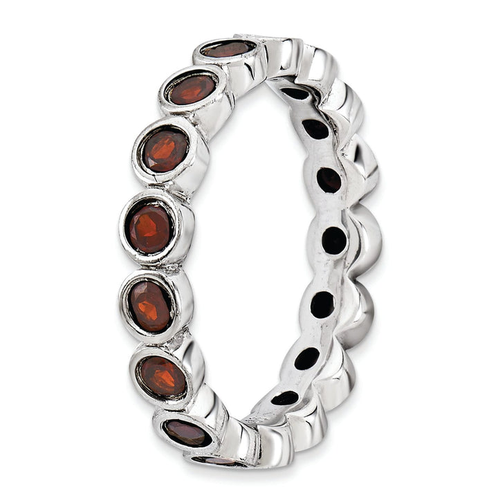 Sterling Silver Stackable Expressions Garnet Ring