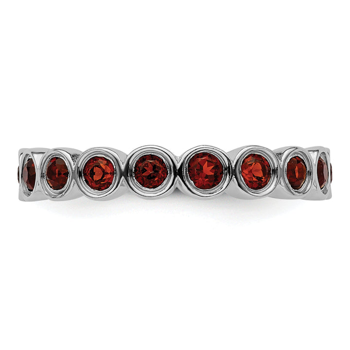 Sterling Silver Stackable Expressions Garnet Ring