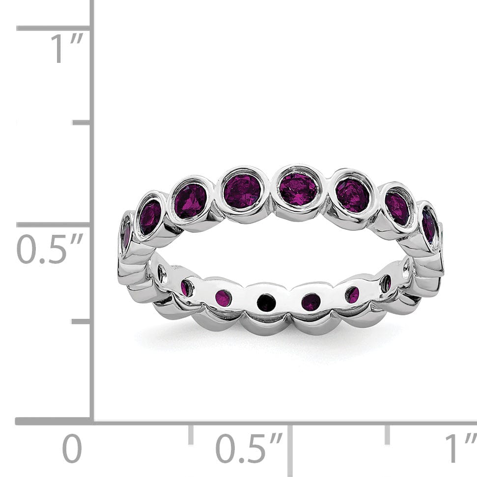 Sterling Silver Rhodolite Garnet Ring