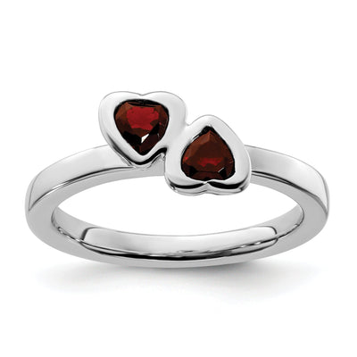 Sterling Silver Stackable Expressions Garnet Ring at $ 31.36 only from Jewelryshopping.com