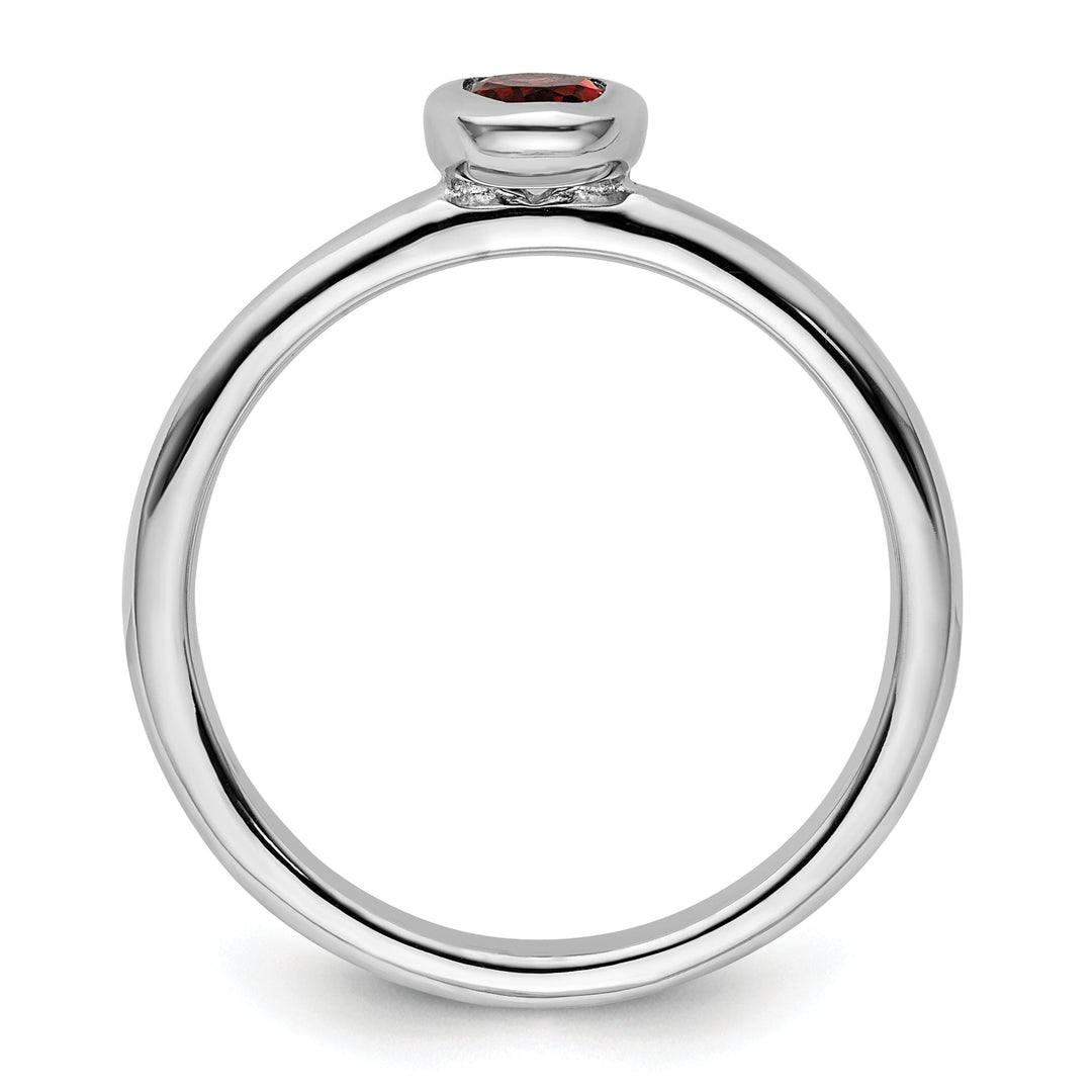 Sterling Silver Stackable Expressions Garnet Ring