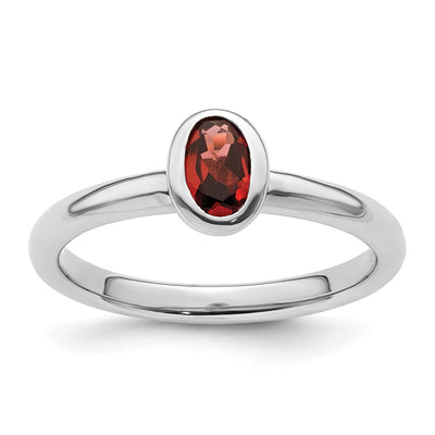 Sterling Silver Stackable Expressions Garnet Ring at $ 28.04 only from Jewelryshopping.com