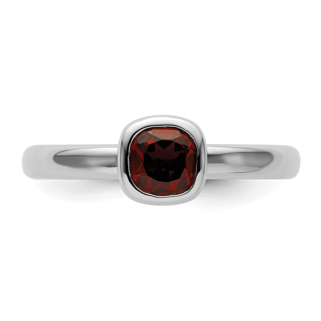 Sterling Silver Stackable Expressions Garnet Ring