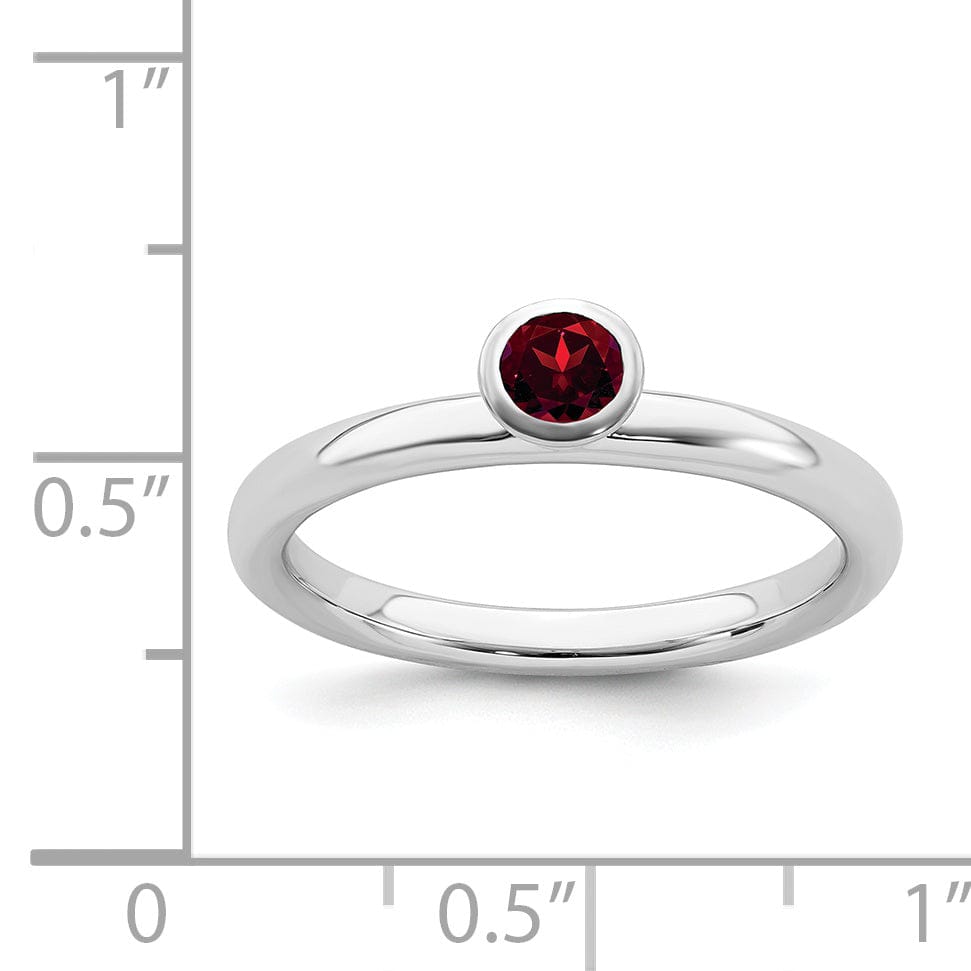 Sterling Silver Stackable Expressions Garnet Ring