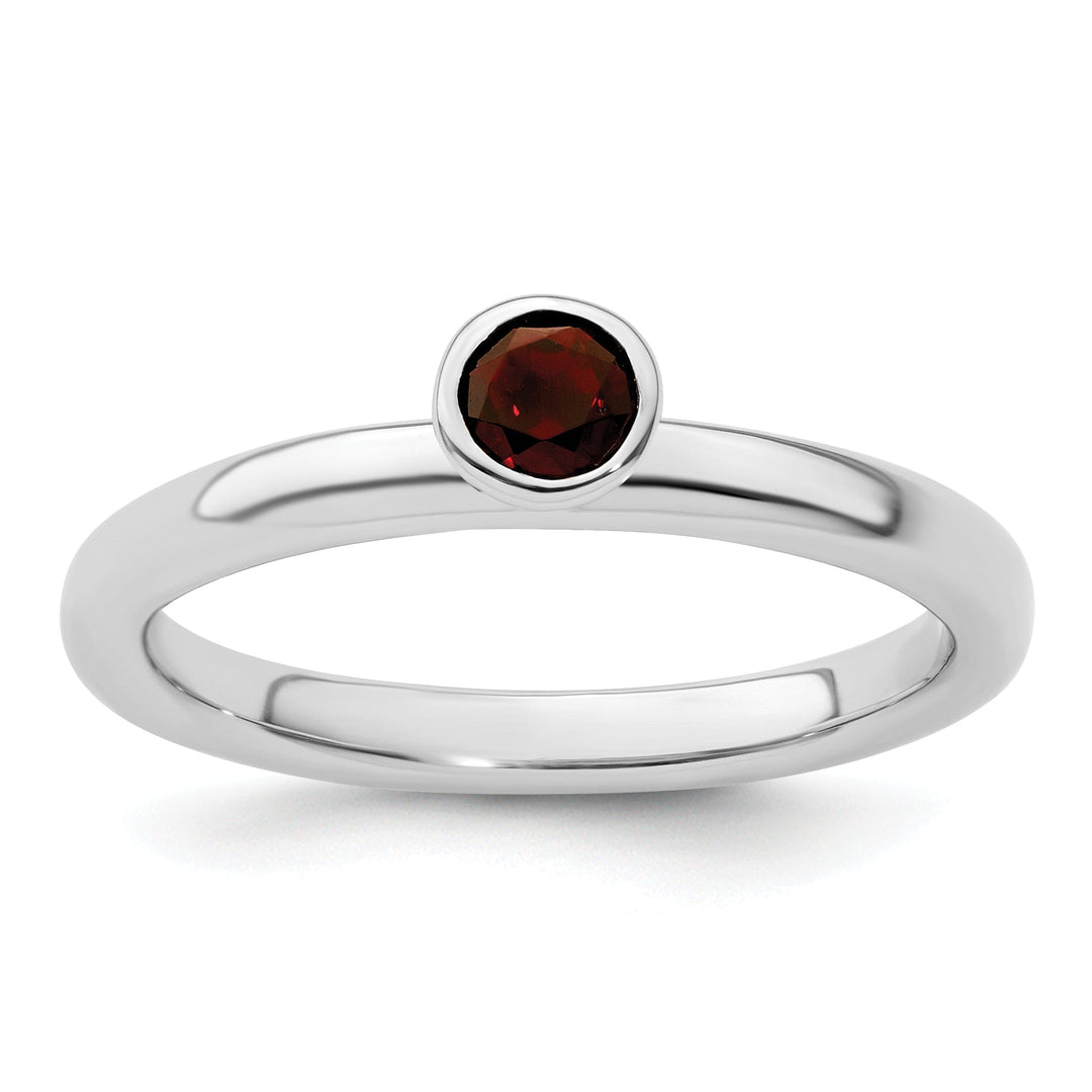 Sterling Silver Stackable Expressions Garnet Ring