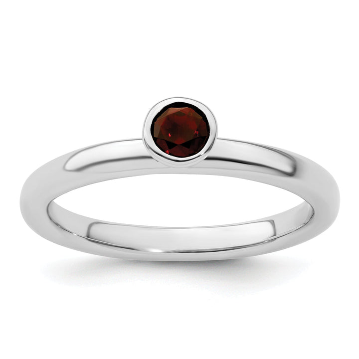 Sterling Silver Stackable Expressions Garnet Ring