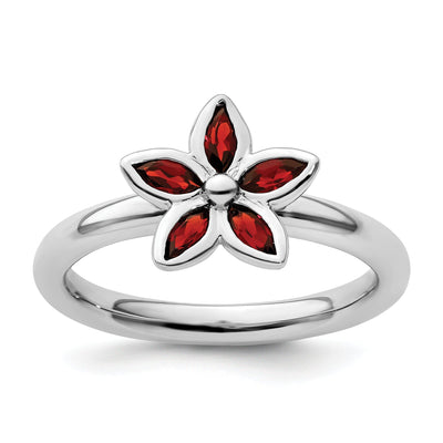 Sterling Silver Stackable Expressions Garnet Ring at $ 36.16 only from Jewelryshopping.com