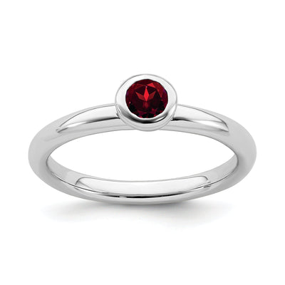 Sterling Silver Stack-able Expressions Garnet Ring at $ 27.18 only from Jewelryshopping.com