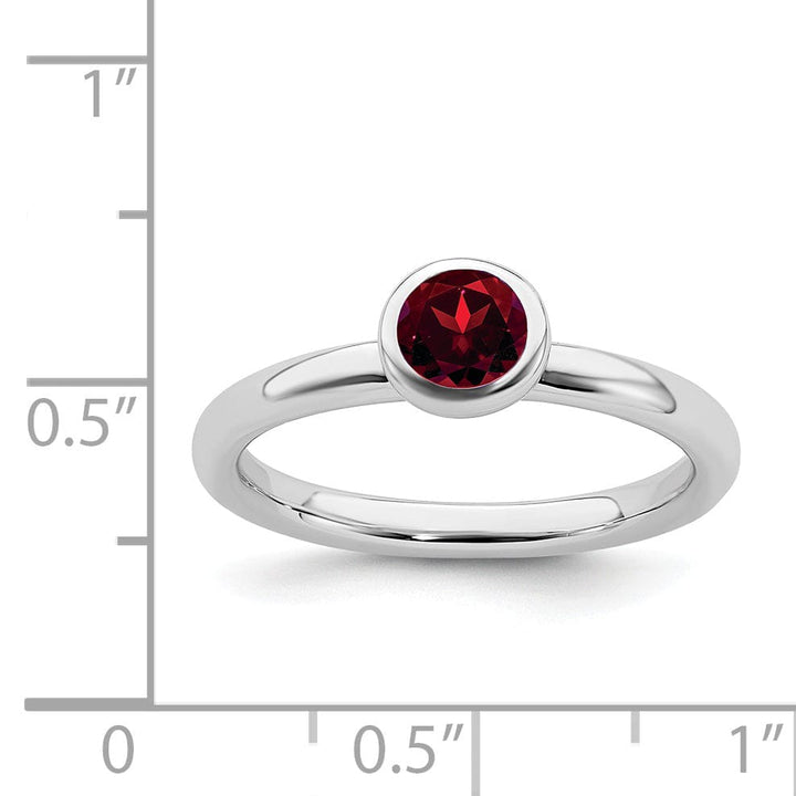 Sterling Silver Stackable Expressions Garnet Ring