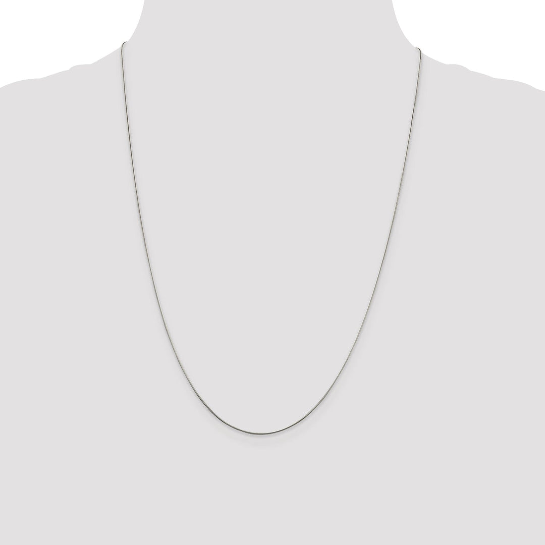 Silver Polish Solid 0.70-mm Round Snake Chain