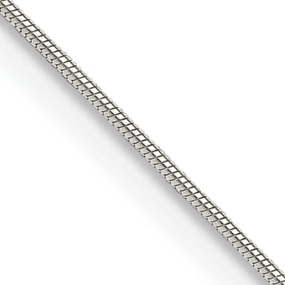 Silver Polish Solid 0.70-mm Round Snake Chain at $ 11.42 only from Jewelryshopping.com