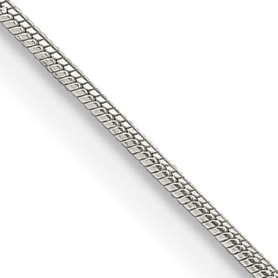 Silver Polish Solid 0.80-mm Round Snake Chain at $ 9.66 only from Jewelryshopping.com