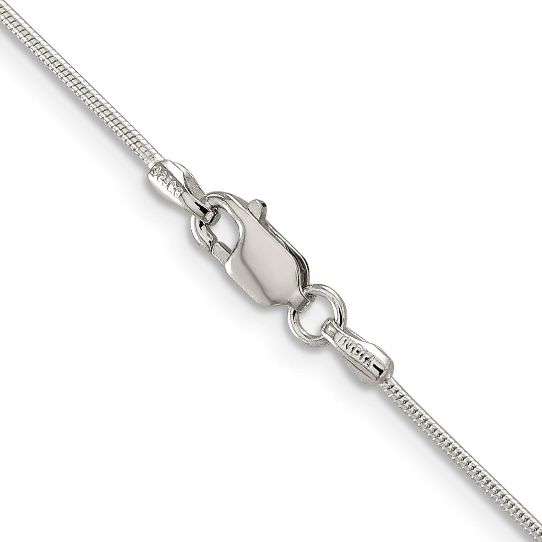 Silver Polish Solid 1.00-mm Round Snake Chain