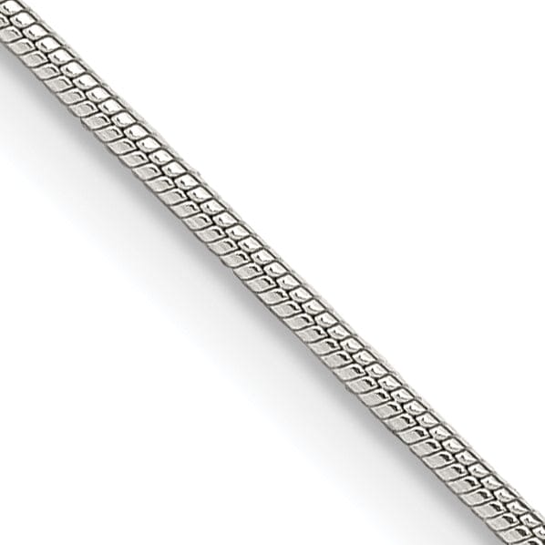 Silver Polish Solid 1.00-mm Round Snake Chain