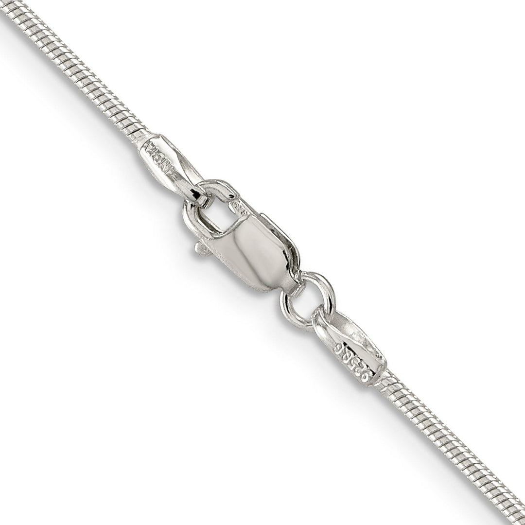 Silver Polish Solid 1.25-mm Round Snake Chain