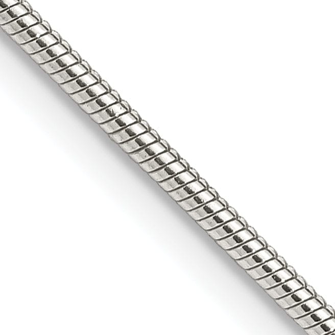 Silver Polish Solid 1.50-mm Round Snake Chain