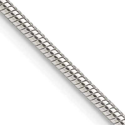 Silver Polish Solid 1.75-mm Round Snake Chain at $ 21.32 only from Jewelryshopping.com