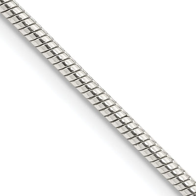 Silver Polish Solid 2.00-mm Round Snake Chain at $ 23.88 only from Jewelryshopping.com