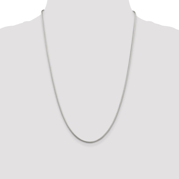 Silver Polished 1.60-mm Round Snake Chain