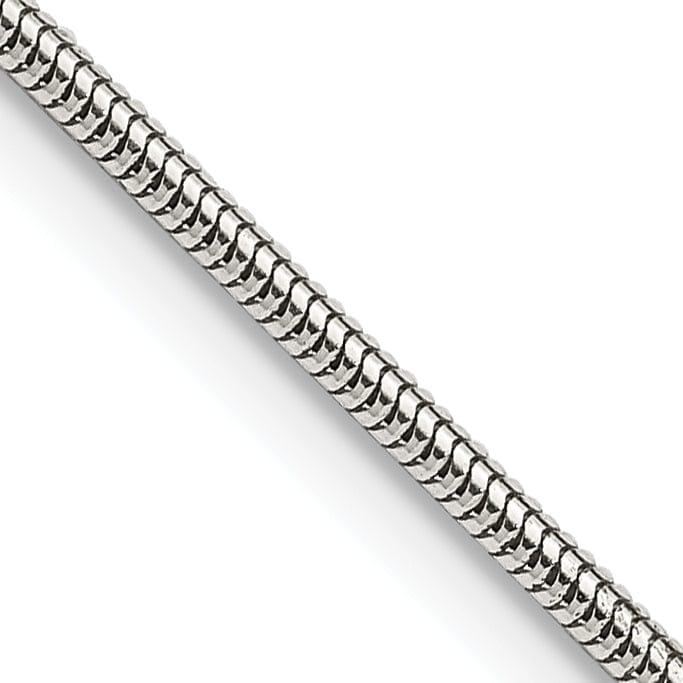 Silver Polished 1.60-mm Round Snake Chain