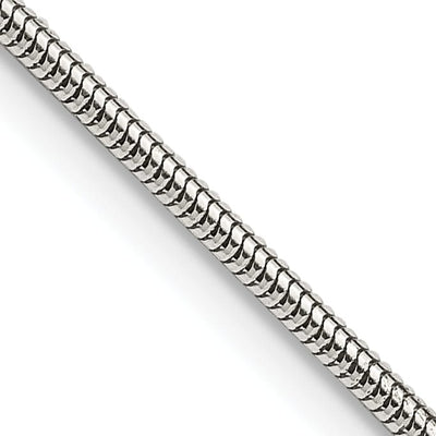 Silver Polished 1.60-mm Round Snake Chain at $ 13.52 only from Jewelryshopping.com