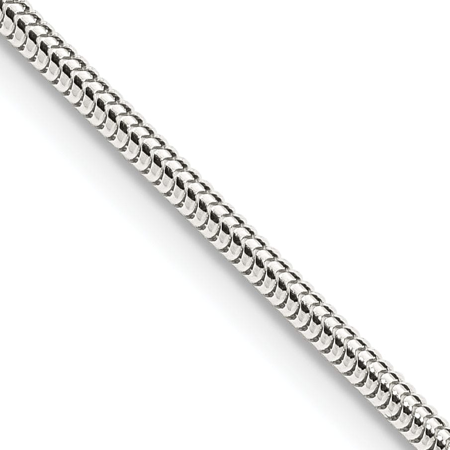 Silver Polished 2.00-mm Round Snake Chain
