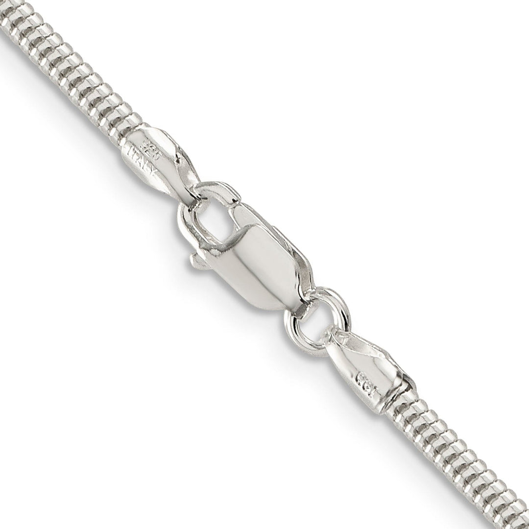 Silver Polished 2.50-mm Round Snake Chain